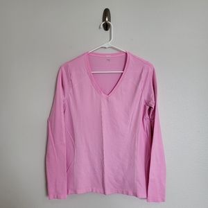 Fabletics Feather Tech Long-Sleeve Top, Ballerina Pink